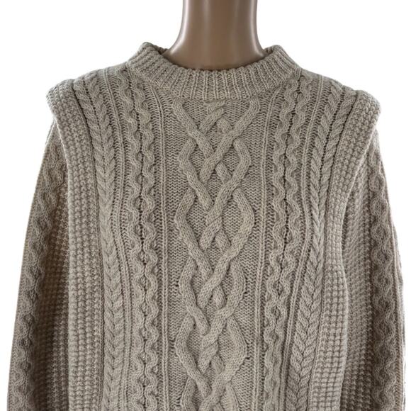 Isabel Marant Étoile Tayle Ecru Cable Knit Wool Pullover Sweater - Picture 5 of 12